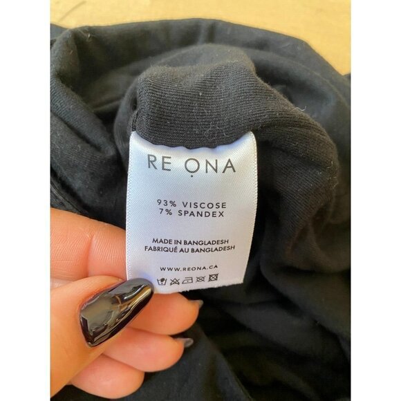 RE Ona Black BNWOT Womens One Shoulder Bodysuit Sz Xsmall - Picture 6 of 7